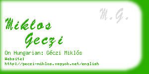 miklos geczi business card