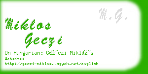 miklos geczi business card